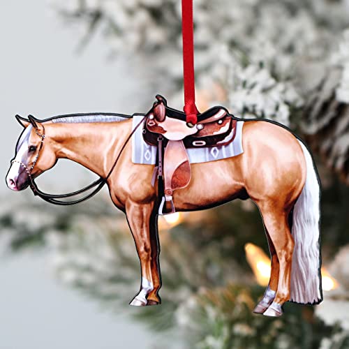 Western Quarter Horse Christmas Ornament Decoration Gift For Horse Woman (Palomino) #TOP2