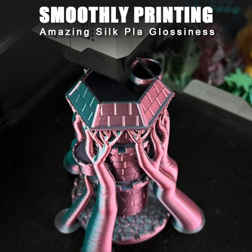 Image of PLA Filament 1.75mm, Silk PLA 3D Printer Filament, Dual Color Filament - Pink and Sky Blue 1.75 PLA Filament- 2 in 1 Coextrusion 3D Filament PLA 1.75 + /- 0.02mm, Fit to AMS, 1kg /Spool