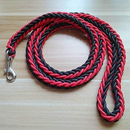 PSK PET MART Heavy Duty Tough Nylon Braided Dog Leash for Medium Dogs Maxi Dogs & Large Dogs (Red) (B08J3TV23X) Amazon Price History, Amazon Price Tracker