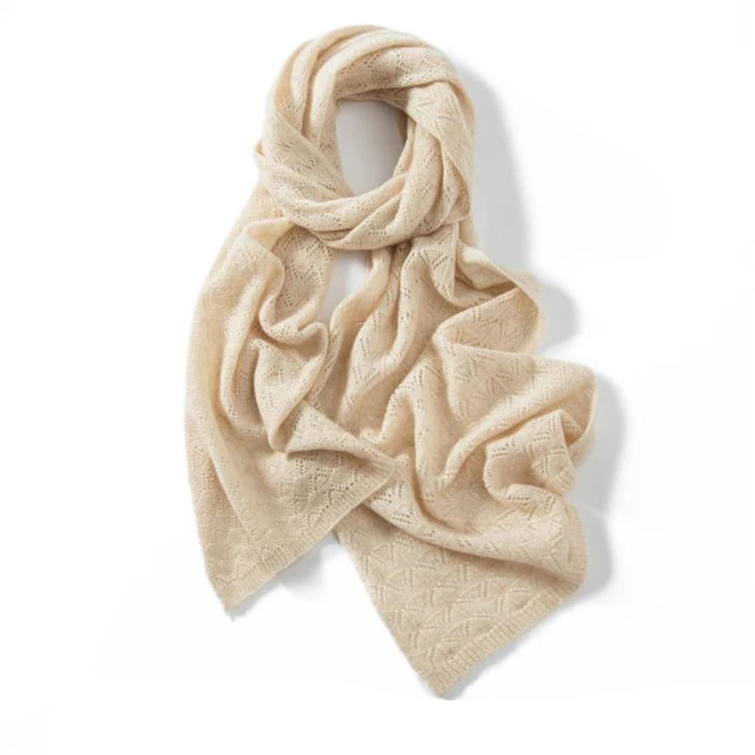Sciarpa da donna in cashmere, lavorata a maglia, per primavera, autunno e inverno