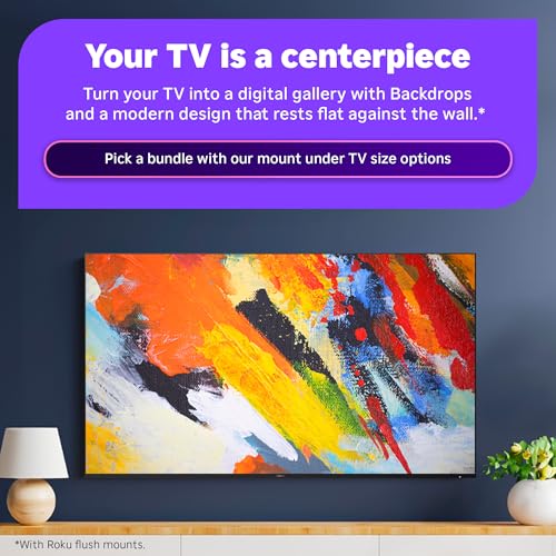 Image of Roku Smart TV - 65-Inch Pro Series, Mini-LED TV - RokuTV with Backlit Voice Remote Pro - Flat Screen 4K QLED Television with 120Hz Refresh Rate & Dolby Vision IQ, Live News, Sports, Entertainment