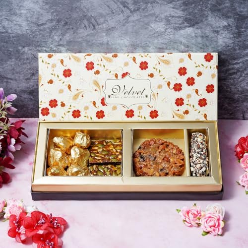 Image of Velvet Fine Chocolates: Indulgent Sweet Treats Gift Basket (14 Chocolates & Treats)