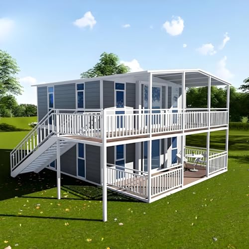 40ft Expandable 2-Story Foldable Tiny Houses to Live in for