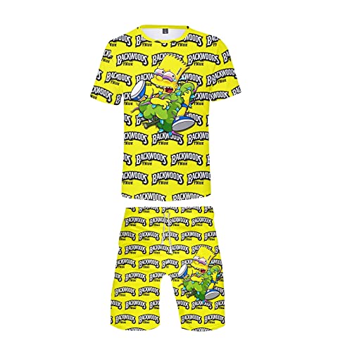 Anime Shirt and Shorts Sets Casual Tshit and Pants Beach Tracksuits Swim Trunks Suit for Men Women