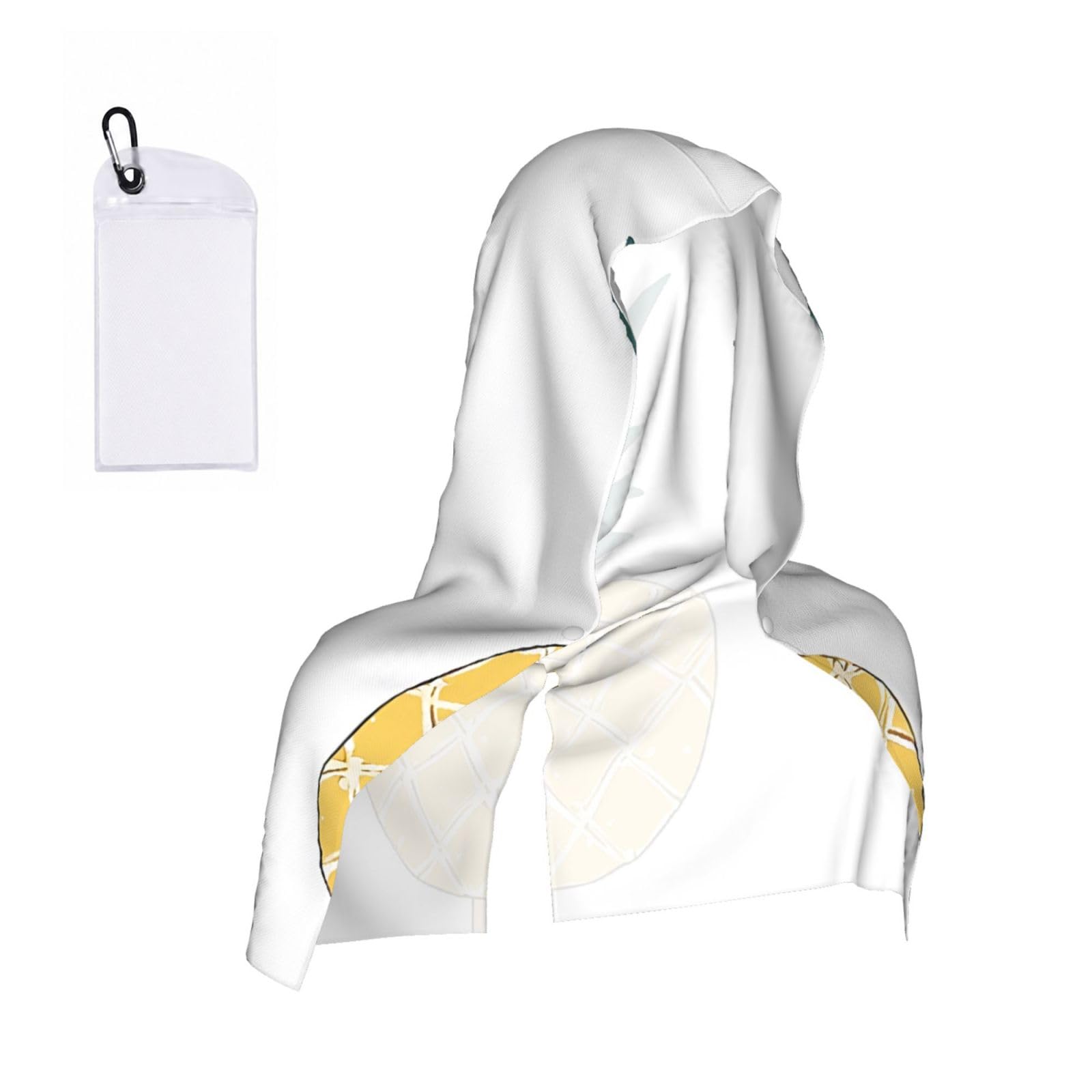 WXWJSHMGC Be A Pineapple Print Cooling Hoodie Towel, Cooling Towels For Neck And Face Sun Protection Instant Cool Hoodie(Sport/Camping/Work Out/Hot Weather)