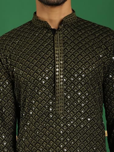 Image of Jompers Men's Cotton Embroidered Regular Kurta Sets
