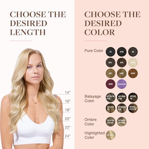 Image of GOO GOO Clip in Hair Extensions Real Human Hair Blonde Remy Extensions