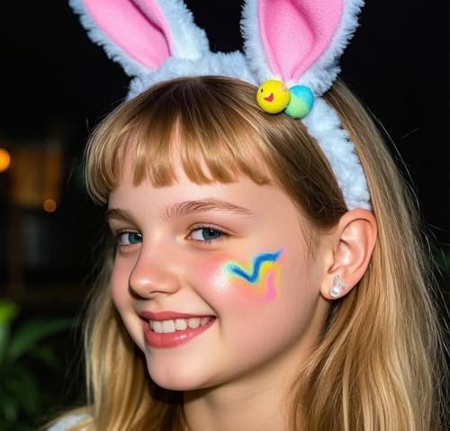 SLUYNZ 925 Sterling Silver Easter Rabbit Bunny Studs Earrings for Women Teen Girls Pearl Rabbit Earrings Studs3