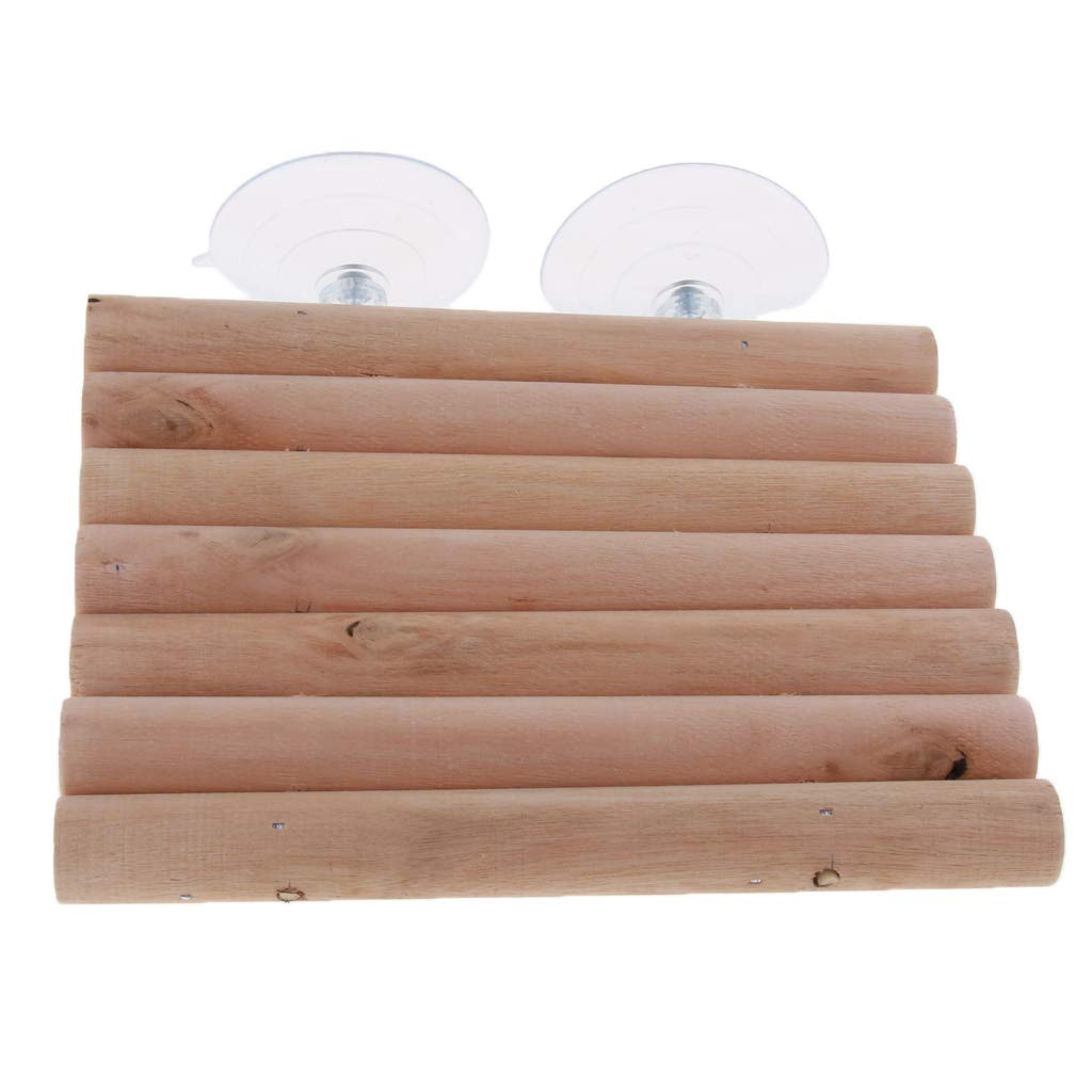 perfk Holz Sonnenbad Wasser Insel Terrasse für Aquarium, L