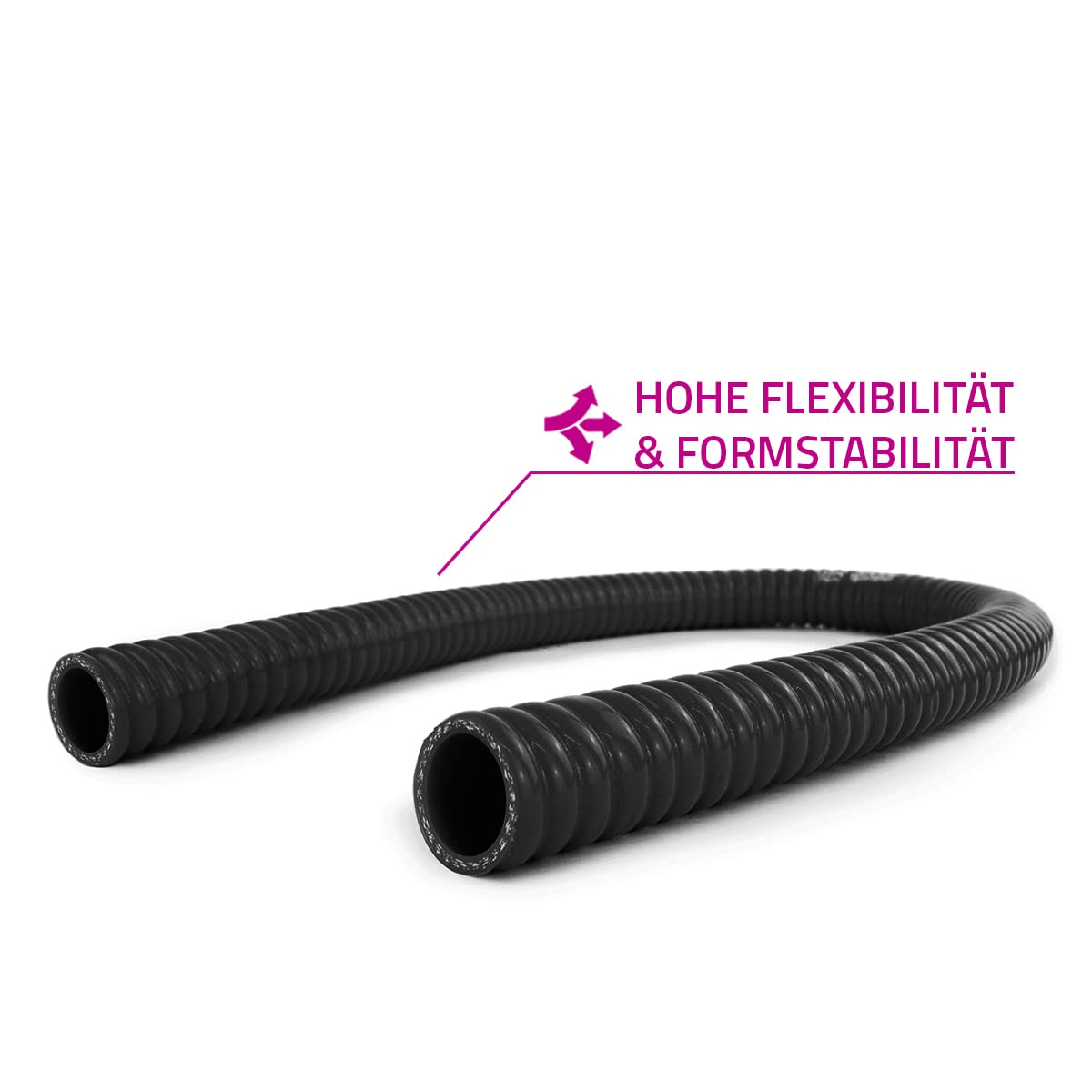 NovaNox® - Tubo in silicone superflex, inserto per filo Ø 13 mm fino a 54 mm, dimensioni a scelta, diametro interno: Ø 41 mm, colore: Nero