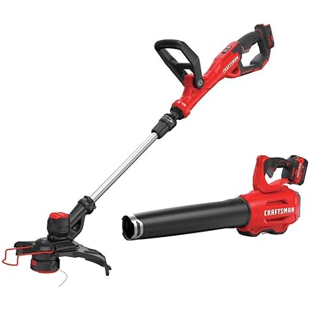 Amazon Com Craftsman V20 String Trimmer And Blower Combo Kit Cmck297m1 Garden Outdoor