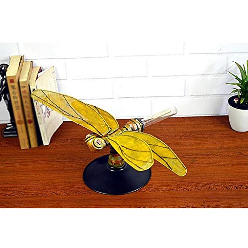 Lampe de table pour chambre d'enfants style conduite d'eau rétro avec libellule