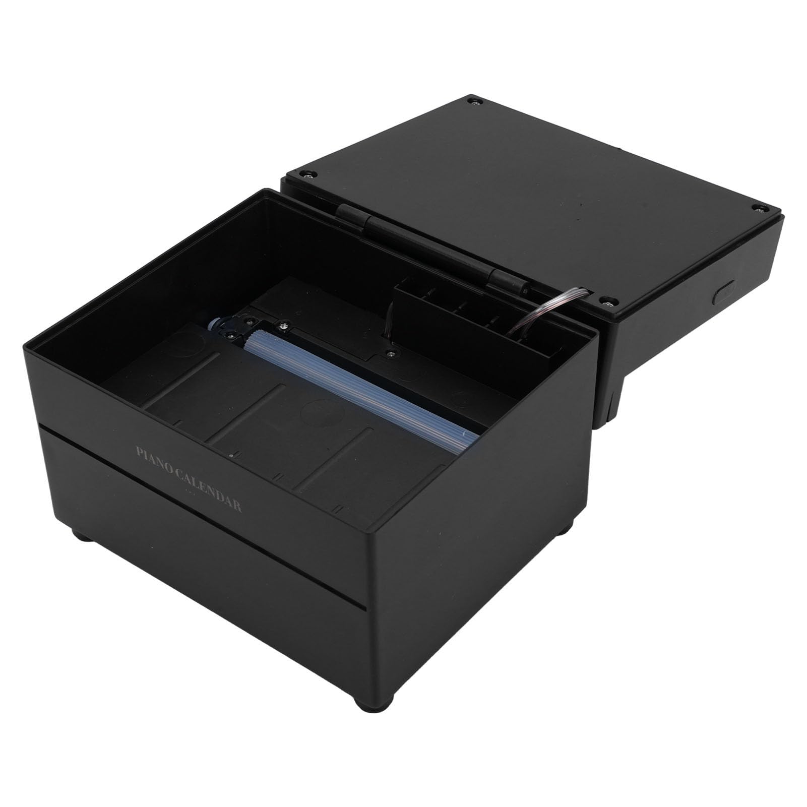 RiToEasysports Kalendarz Biurka Fortepianowego 2025 Kalendarz Muzyczny z Mini Elektronicznym Fortepianem do Biurowca i Dekoracji Domu (BLACK)