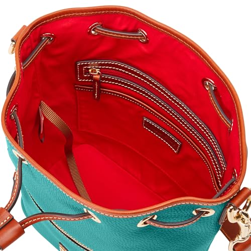 Dooney & Bourke Women's Drawstring in Pebble Grain Leather, Medium Sized Handbag with Drawstring Closure3