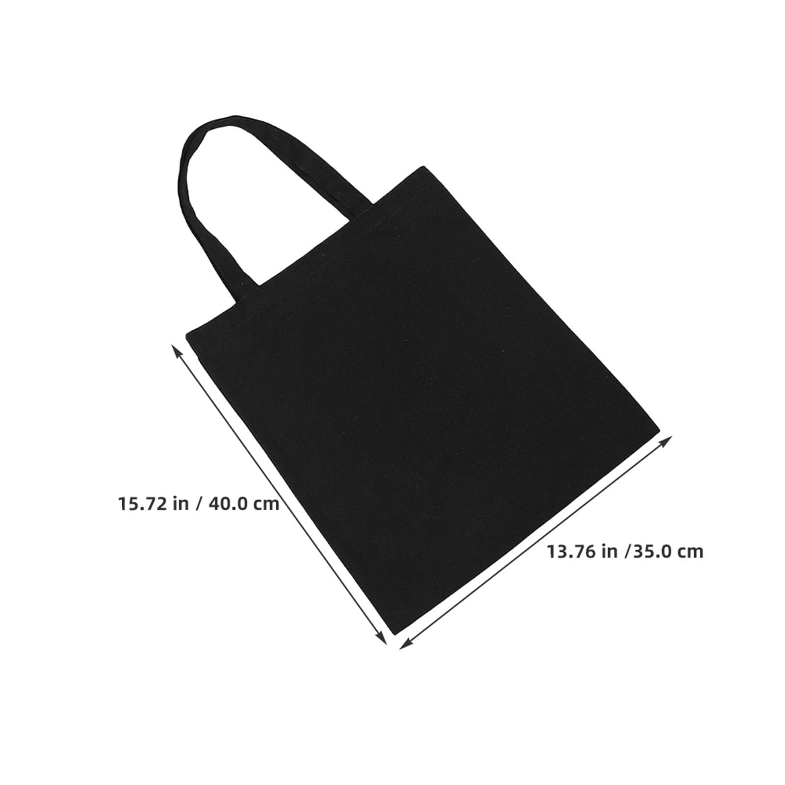 Bolsa de Lona Sublimable Negra 40x35 Cm 8 Unidades Reutilizables para Supermercado y Pintura DIY con Asas Resistentes para Uso Diario y Almacenamiento Versátil