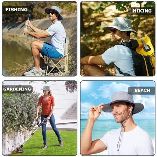 Image of Fishing Hat for Mens Sun Hat Wide Brim Bucket Hat SPF UV Protection XL XXL Large Size Big Head Hiking Beach Safari