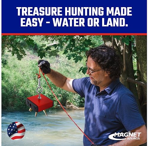 Master Magnetics Ceramic Fishing Magnet with Eyebolt - Heavy-Duty Strong Retrieval Magnet - Magnetic Pickup Tool - 100 lb Pull Force - 2.38" L x 2.38" W x 1" H - Thumbnail 4