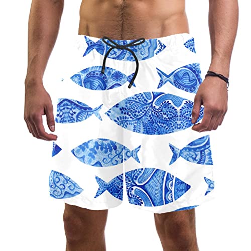 Short de plage bleu HadHfun idéal pour nager et rester au sec vite
