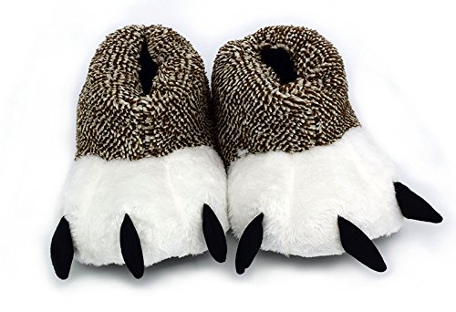 Ibeauti Unisex Polar Bear Paw Slippers Boots Plush Furry Animal Paw House Slippers for Couples4