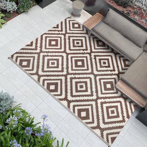 Famibay Famiaby Alfombras de Exterior para jardín, Impermeables, alfombras de plástico, Alfombra de plástico, Alfombra de Camping, Manta de Picnic portátil, Alfombra Reversible para balcón, terraza,