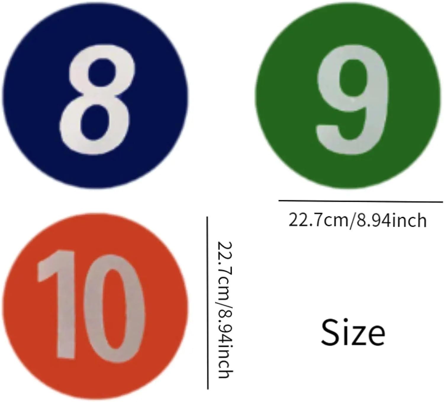 Spot Markers 10pcs Numbered Floor Dots Markers Flat Disc Markers Speed Agility Skill Training Mat Landmark Mat for Basketball Court Floor for Training Exercise Drills Gym Football
