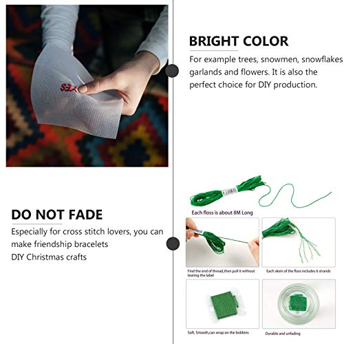 EXCEART Linha de Fio de Bordado 72Pcs Fio de Pulseira de Amizade Linha de Ponto Cruz Multicolorido C