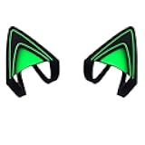 Silicone Cat Kitty Ears Lovely Attachable Accessory Compatible for Razer Kraken 2019, Kraken TE Headsets (Green)