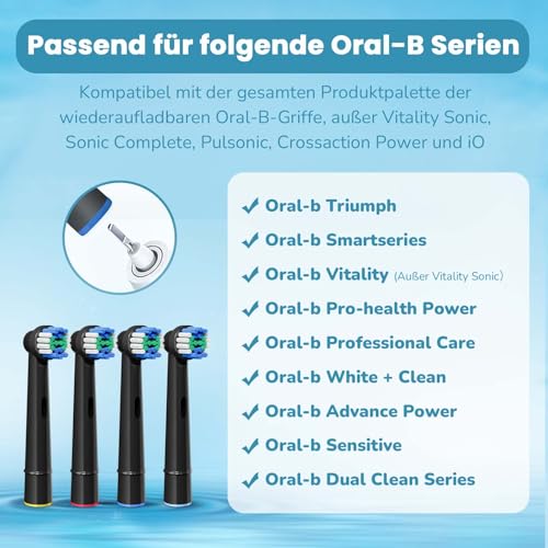 GENKENT Aufsteckbürsten Kompatibel mit Oral B Aufsteckbürsten,Professionelle Elektrische Bürstenköpfe für Oral B Ersatzköpfe Refill Pro 500… – Ansicht 2