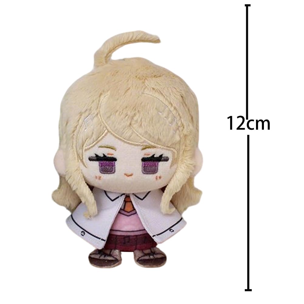 Zhongkaihua 2 piezas de peluche de anime Kaede Akamatsu/Naegi Makoto figura sentada suave de dibujos animados de peluche bolsa colgante mochila llavero ocasiones decoraciones 12 cm
