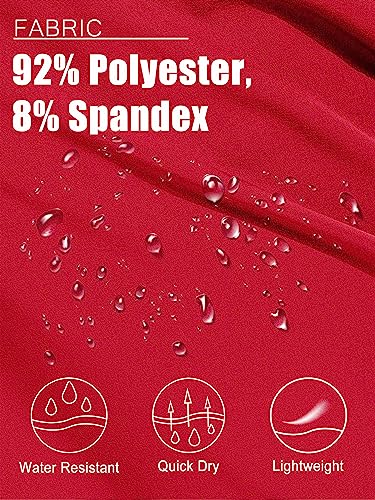 MAGCOMSEN Womens Shorts Elastic Waist Hiking Shorts Quick Dry Lightweight 8