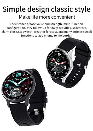 Full Touch Color Screen Activity Tracker Heart Rate Blood Pressure Monitor Health Fitness Tracker Electronic Clock Smart Watch for Android iOS - Thumbnail 5