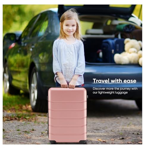 Hardside Carry On Luggage with Spinner Wheels, 20-Inch Expandable Suitcase, Lightweight Rolling Luggage, Pink3