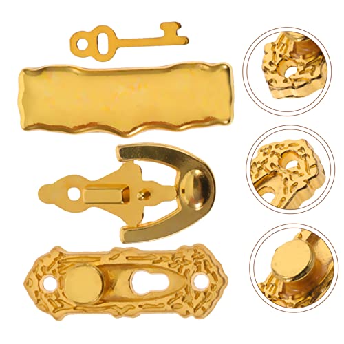 VICASKY 1 Conjunto fechadura da porta da casa de bonecas decoração de móveis acessórios para mini ca