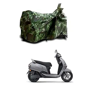 ANTHUB Scooter Cover TVS iQube Electric Water Resistant Dustproof Green Military