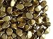 50psc Pinch - Czech Pressed Glass Beads Triquetrous 5x3.5mm, Light Gold Metallic