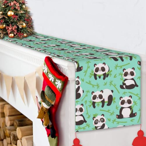 Chemin de table de Noël panda mignon : le cadeau idéal pour amoureux de déco - 7