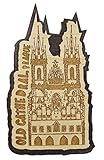 printtoo magnete frigo souvenir in legno con incisioni antiche cattedrale di praga