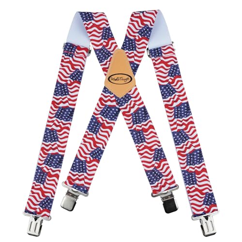 Image of MELOTOUGH Men's Suspenders w /Clip Heavy Duty suspenders for men Big and Tall Work suspenders for Jeans