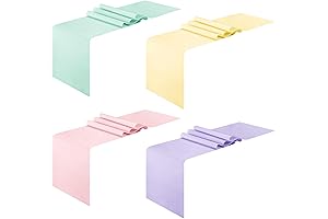 4 Pcs Pastel Table Runner for a Pop of Color