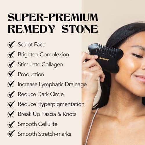 Miniatura 10 de Holistic Skincare Set  Aceite facial botánico y herramienta Gua Sha  Fabricado con aceites vegetales prensados en frío y Bakuchiol (Retinol Alt),