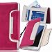 Produktbild Samsung Galaxy Pocket Neo Hülle, numia Handyhülle Handy Schutzhülle [Book-Style Handytasche mit Standfunktion und Kartenfach] Pu Leder Tasche für Samsung Galaxy Pocket Neo S5310 Case Cover [Pink-Weiss]