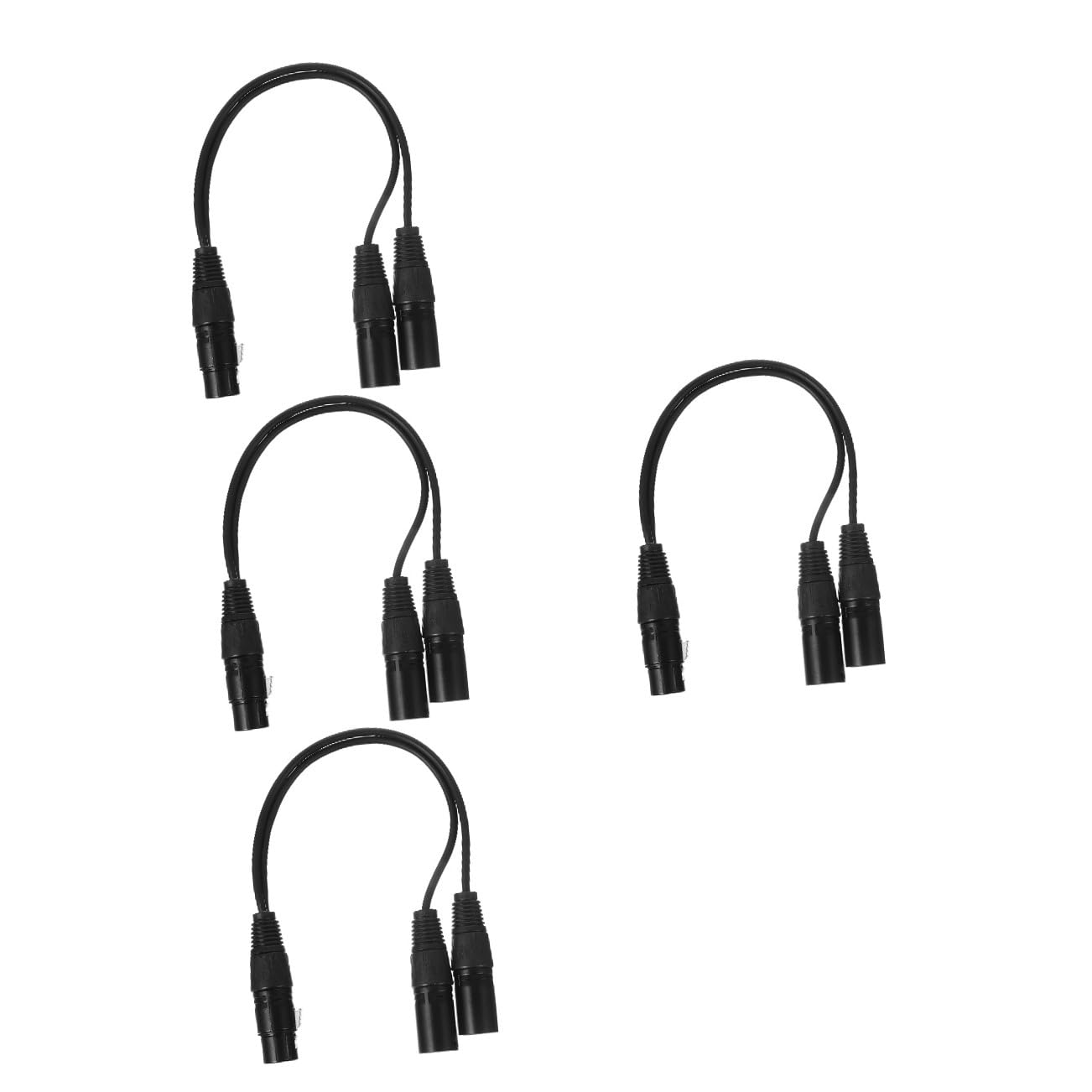 DOITOOL 4 Stück 1 Audio-adapterkabel Kinderkopfhörer Kopfhörer-splitter Mikrofon Stift -extender Audiokabel Spiele kabel Zu Trs Aux Für Stahldraht Black
