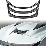 Car Rear Hood Scoop Air Vent Cover Trim Compatible with Chevrolet Corvette C8 Convertible Models 2020-2023, Rear Hatch Vent Carbon Fiber C8 Accessories 1PCS (Carbon fiber pattern)