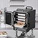 VEVOR Insulated Food Pan Carrier, 81 Qt Hot Box for Catering, Food Box Carrier with Double Buckles, Front Loading Food Warmer with Handles, Stackable End Loader with Wheels for Restaurant, Canteen