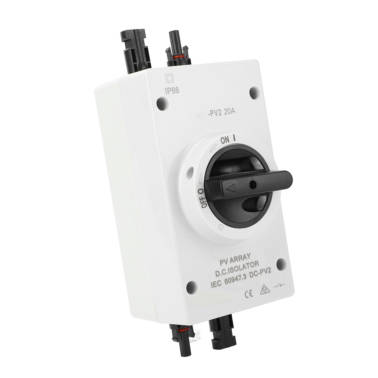 Tissting Interruttore Sezionatore DC IP66 Impermeabile per Impianto Fotovoltaico - Sezionatore Fotovoltaico per Manutenzione Sistemi Solari off Grid 250x100x80mm (9.8x3.9x3.1 (20A)