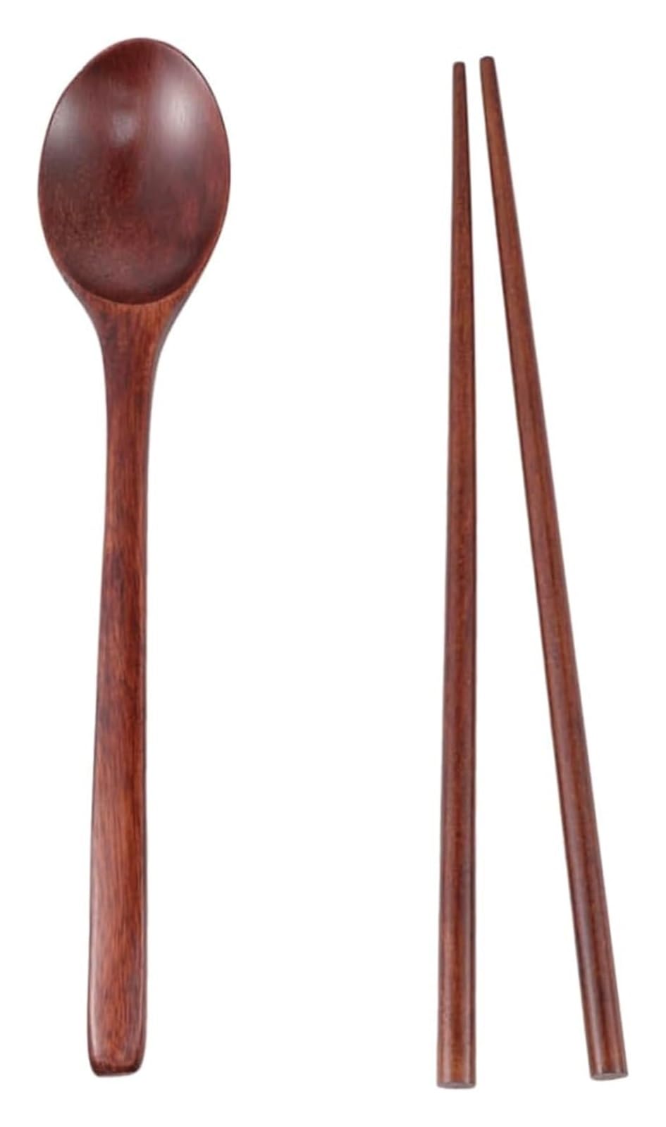 Ensembles de vaisselle mixtes, Ensemble de baguettes, fourchettes et cuillères en bambou, ustensiles de cuisine portables