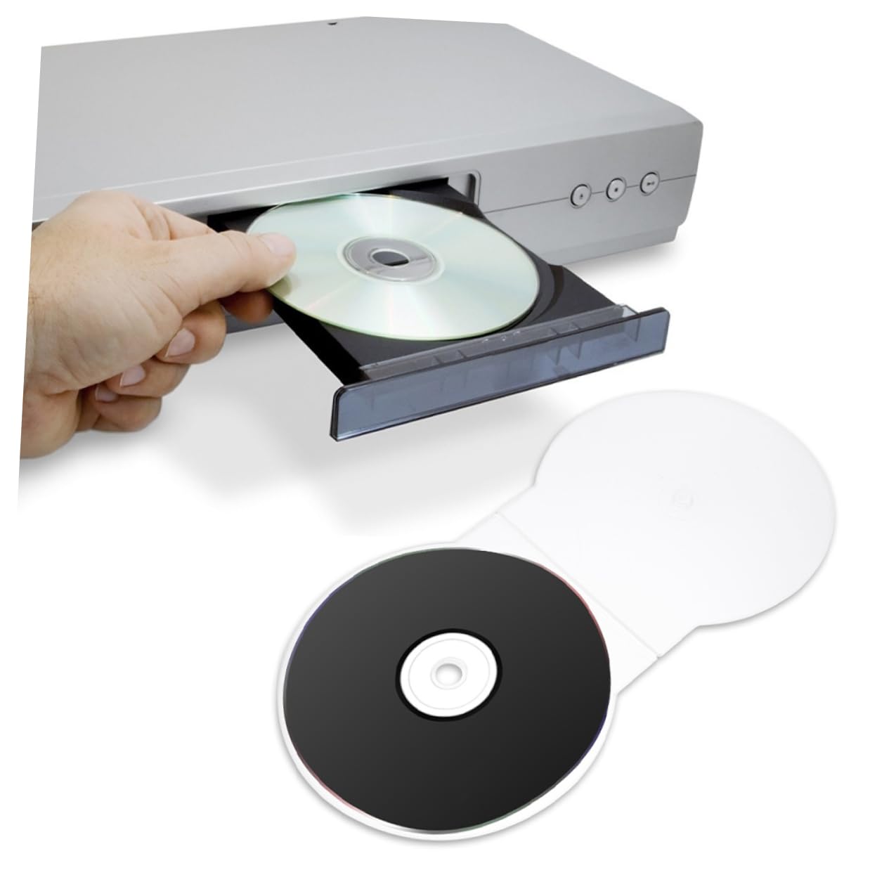 Zerodeko Custodie per CD in Plastica Trasparente 50 Pezzi per Organizzazione e Protezione di CD e Dvd Funzione Antipolvere e Design Compatto