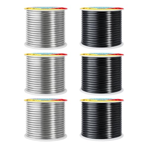 Image of Mandala Crafts 10 Gauge Silver Tone Black Anodized Aluminum Craft Wire | 120 FT, Colored, Flexible, Bendable for Bonsai Armature Sculpting Wire Wrapping Jewelry Making, Weather & Tarnish Resistant