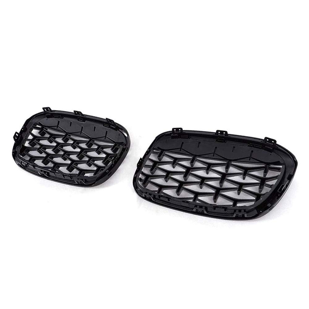 Geetha samochód diamentowy przedni grill wyścigowy, dla BMW, X1 F48 F49 2016 2017 2018 2019 grille w stylu Meteor części samochodowe do stylizacji