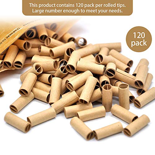 Golrisen 120 stuks pre-roll tips voorgerolde filtertips rolling papier handrol sigarettenpapier natuurlijk onherfined… - Image 6